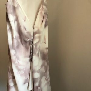 Babaton pink and white tank wrap dress